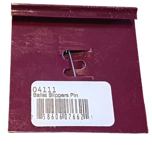 Ballerina Slippers Brooch Pewter Vintage Spoontiques 1990s Made in USA - Picture 3 of 5